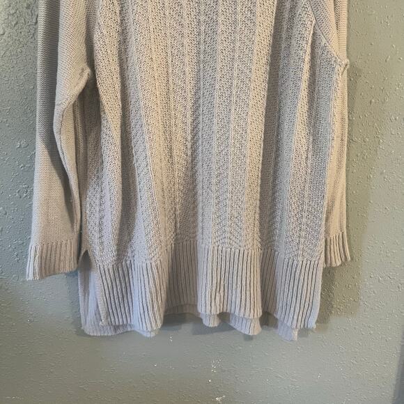 Lane Bryant Women’s Grey Knit Oversized Sweater 18/20 Soft Warm Feminine Cozy - Picture 3 of 8